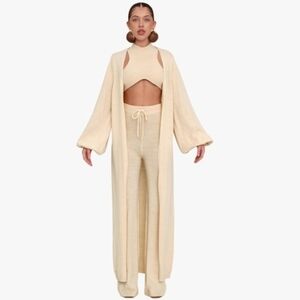 Andrea Iyamah Ally Tusk Knit Cardigan set